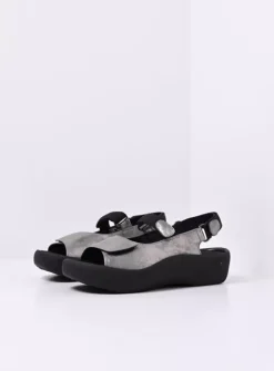 Jewel - grijs metallic nubuck