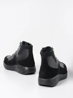 Leap - zwart combi leer/zwart