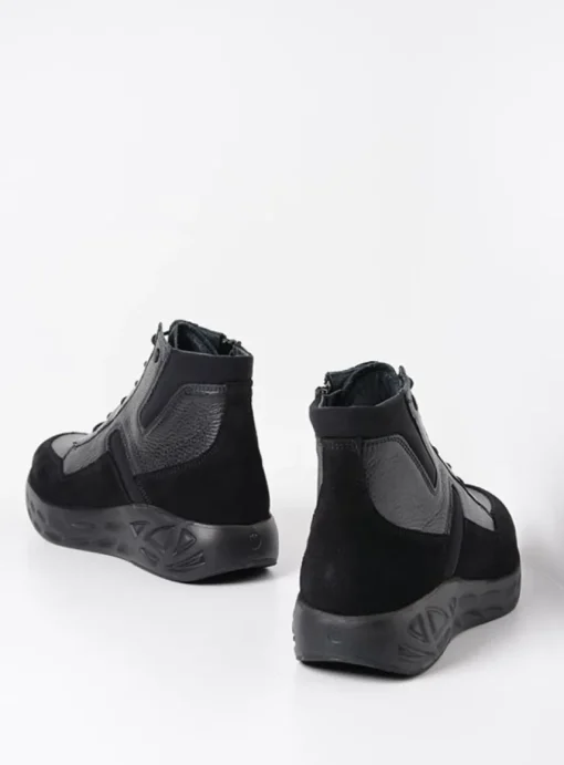 Leap - zwart combi leer/zwart