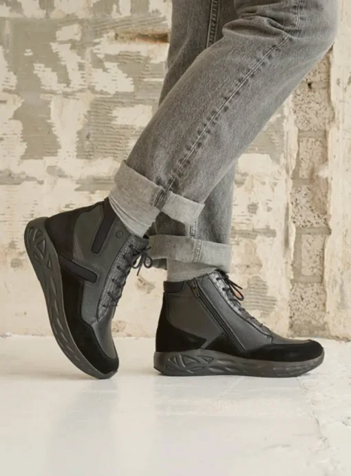 Leap - zwart combi leer/zwart