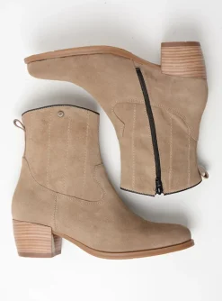 Lubbock - taupe zomer suede