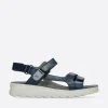 Mile - blauw leer