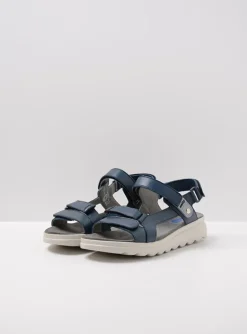 Mile - blauw leer