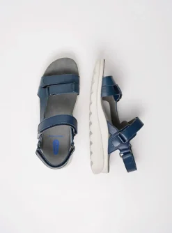 Mile - blauw leer