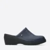 Multi Clog - blauw leer