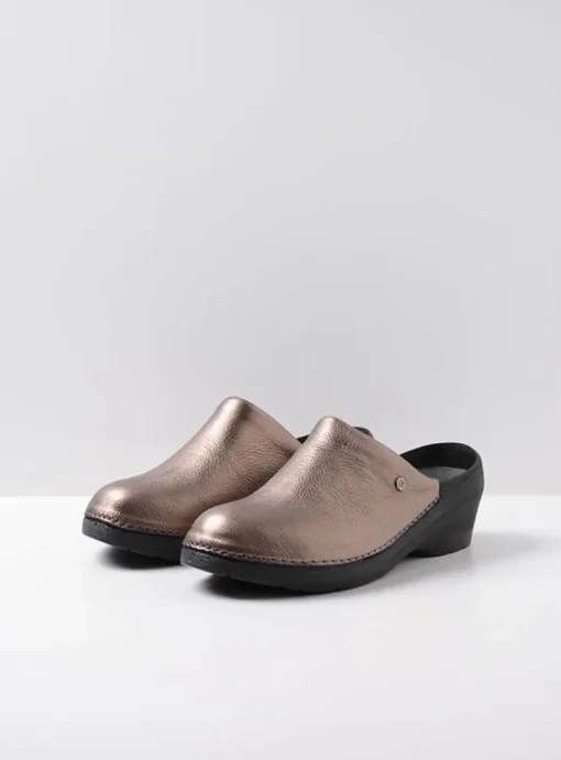 Multi Clog - brons leer