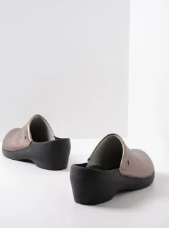 Multi Clog - brons leer