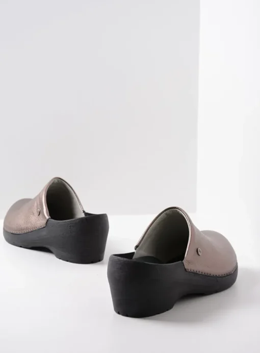 Multi Clog - brons leer
