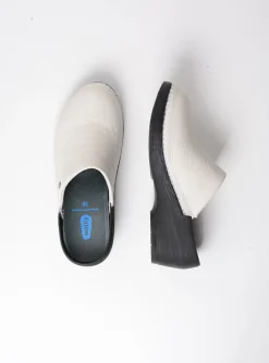 Multi Clog - creme wit leer