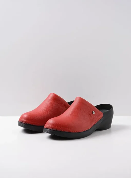 Multi Clog - rood leer