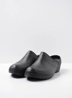Multi Clog - zwart leer