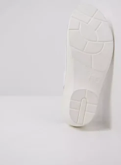 Multi Strap Clog - wit leer