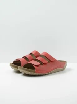 Nomad - rood geolied leer