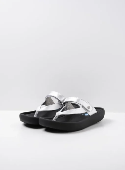 Peace - zilver leer