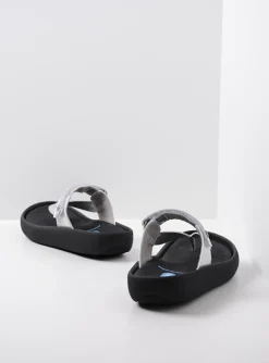Peace - zilver leer