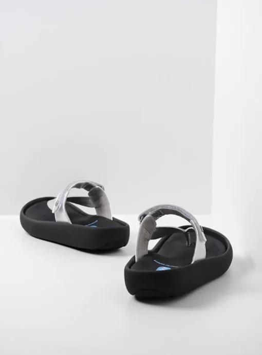 Peace - zilver leer