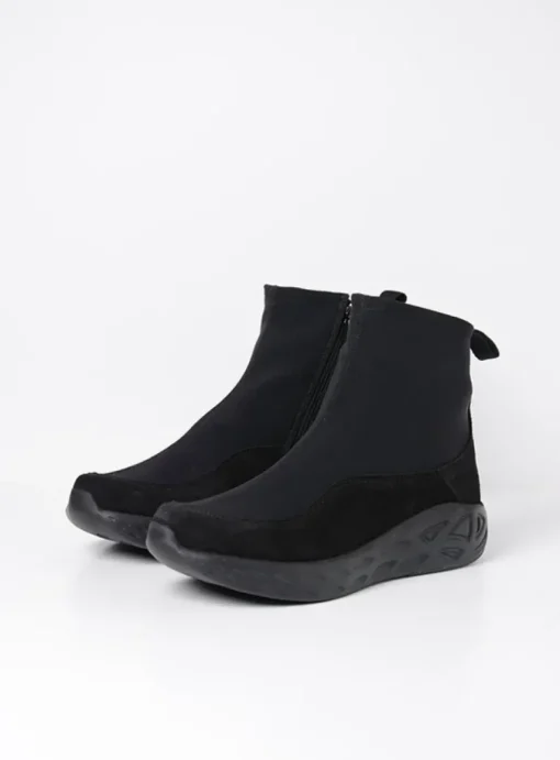 Rebound S2F - zwart stretch suede