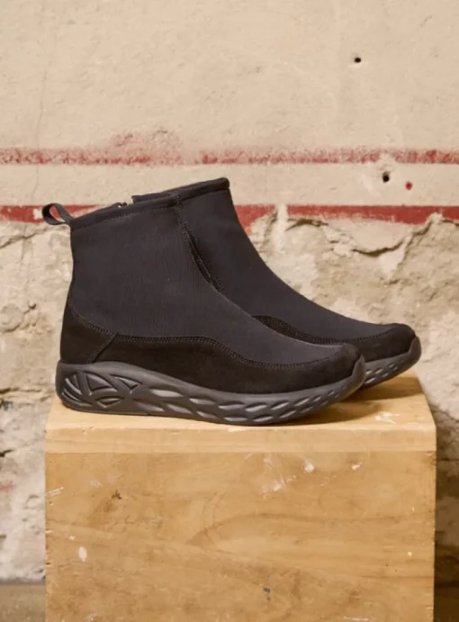 Rebound S2F - zwart stretch suede
