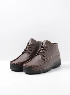 Roll Moc Men - bruin leer