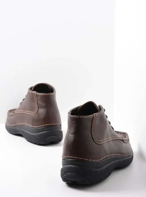 Roll Moc Men - bruin leer