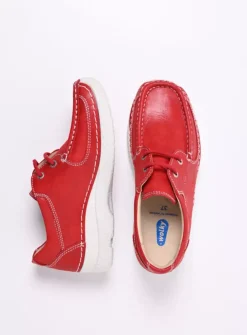 Roll Shoe - rood effectleer