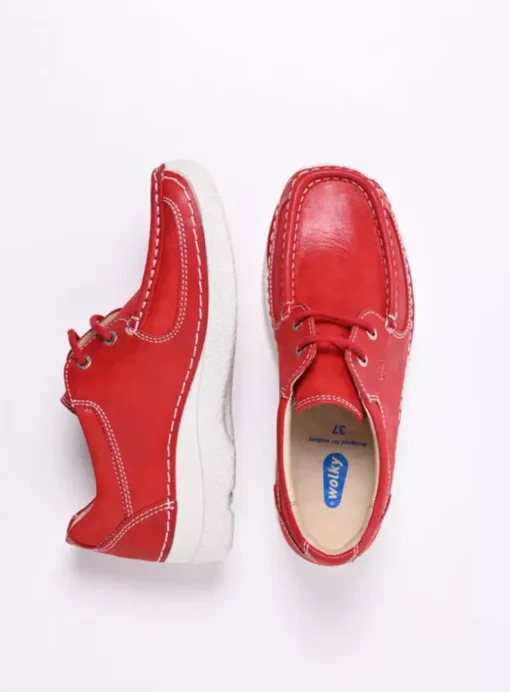Roll Shoe - rood effectleer