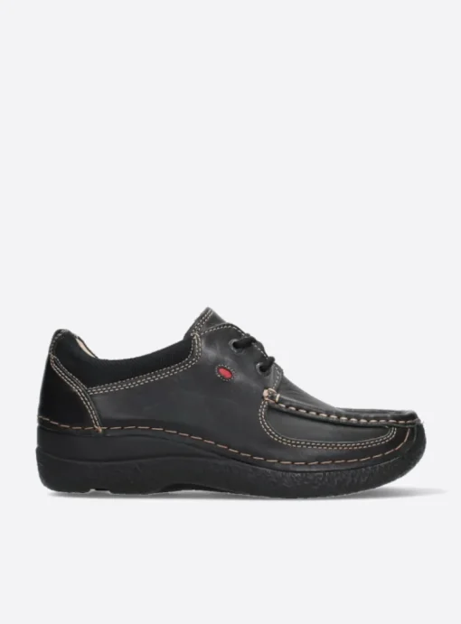 Roll Shoe - zwart leer