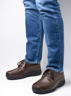 Roll Shoe Men - bruin leer
