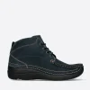 Roll Shoot - blauw nubuck