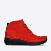 Roll Shoot - donkerrood nubuck