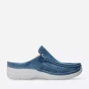 Roll Slide - blauw effectleer
