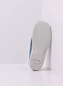 Roll Slide - blauw effectleer