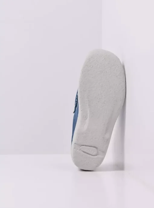 Roll Slide - blauw effectleer