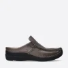 Roll Slide - brons geprint leer