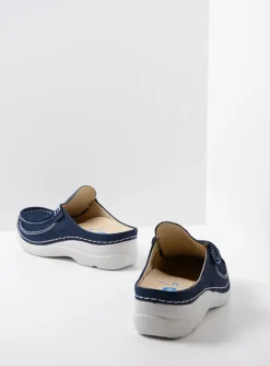 Roll Slide - denim nubuck