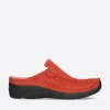 Roll Slide - donkerrood nubuck
