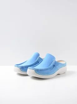 Roll Slide - hemelsblauw nubuck