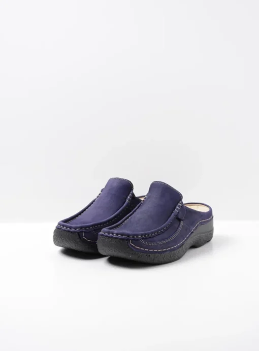 Roll Slide - paars nubuck
