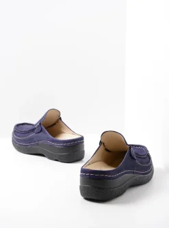 Roll Slide - paars nubuck