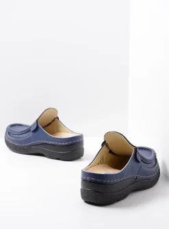 Roll Slide - sky-blue leer