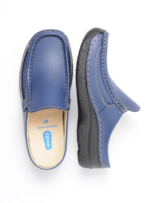 Roll Slide - sky-blue leer