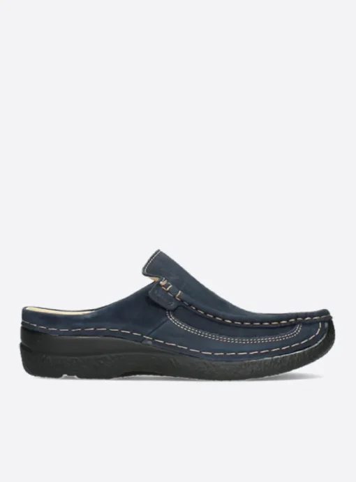 Roll Slide men - blauw nubuck