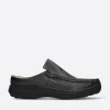 Roll Slide men - zwart leer
