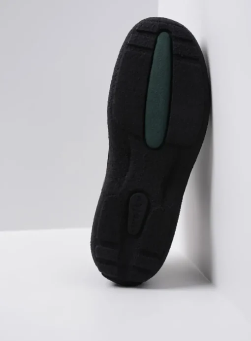Roll Slide men - zwart leer