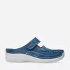 Roll Slipper - blauw effectleer
