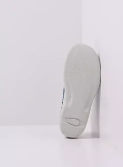 Roll Slipper - blauw effectleer