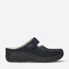 Roll Slipper - blauw nubuck