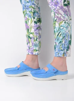 Roll Slipper - hemelsblauw nubuck