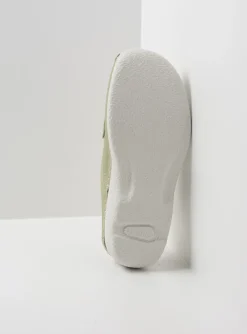 Roll Slipper - lichtgroen nubuck