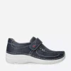 Roll Strap - blauw leer